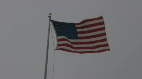 American Flag CR 1 Stock Footage 313250