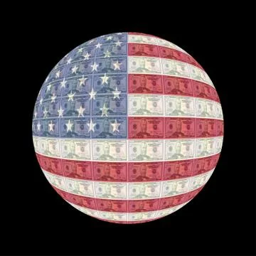American flag currency button 스톡 일러스트