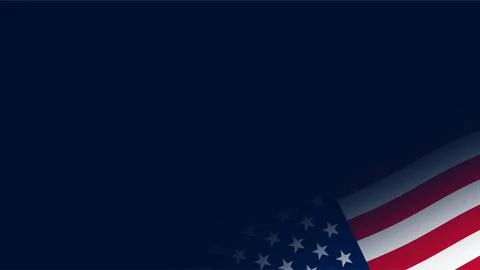 American flag on dark blue background for Patriot Day and national holidays. Stock Illustration