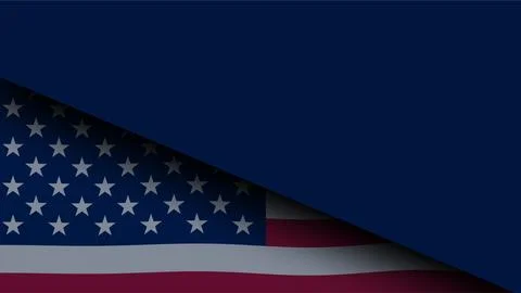 American flag on dark blue background for Patriot Day memorial banner. Stock Illustration