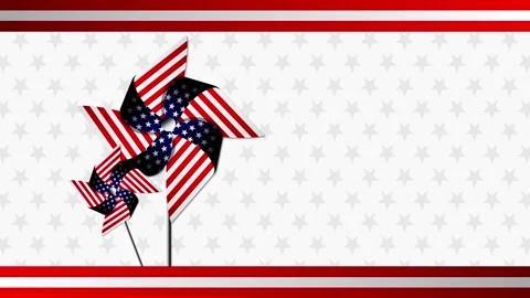 American Flag Day Background Loop Stock Footage 341878648