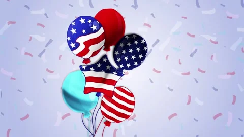 American Flag Day Background Loop Stock Footage 341878652
