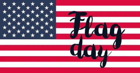 American Flag Day Stock Illustration