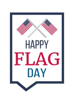 American Flag Day Stock Illustration