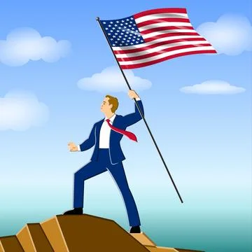 American Flag Day Stock Illustration
