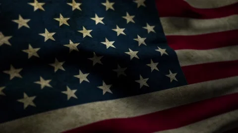 American Flag - Distressed Stock Footage