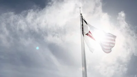 American Flag Double Exposure Stock Footage 105654888