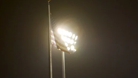American flag at an event Video stock 121547748