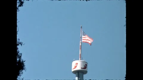 American Flag on Flagpole Stock Footage 276290298