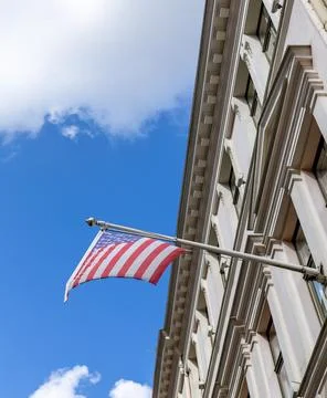 American flag on a flagpole Stock Photos