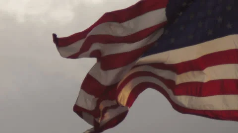 American Flag Flapping 00003 Video stock 23251018