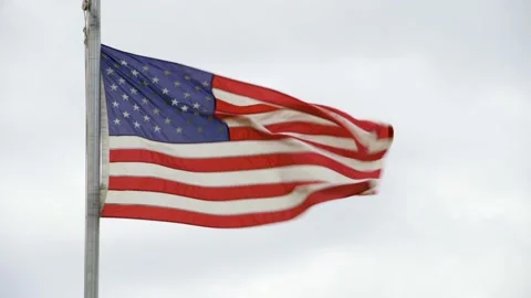 American Flag Flapping in the wind Video stock 234331636
