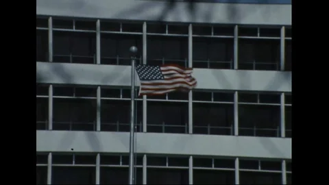 nasa american flag building