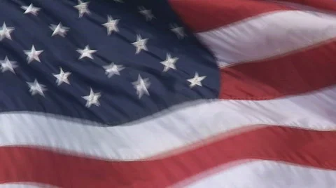 American Flag Flowing in the Wind Stock-Footage 152879
