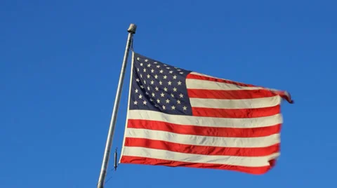 American Flag fluttering in the wind Video stock 36239807