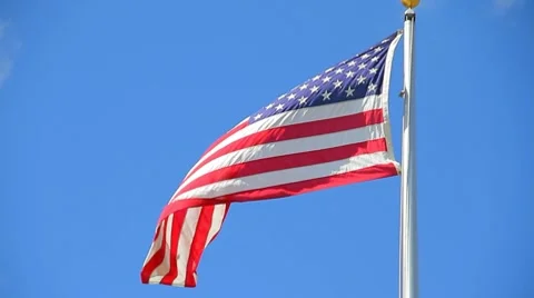 American flag flying Stock Footage 7727234
