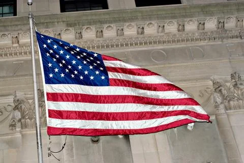 American Flag Flying Stock Photos