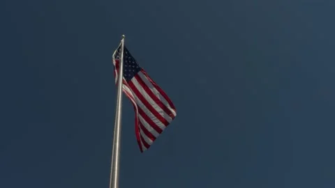 American Flag flying in Slow Motion Video stock 149703771