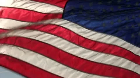 American flag flying strong Video stock 10687265