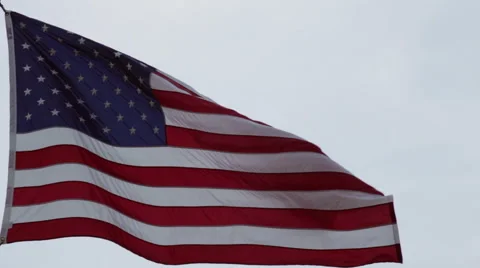 The American flag flying in wind 库存影片 54703688