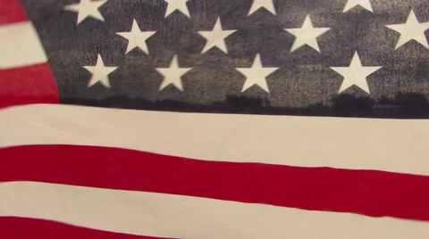 American Flag Flying in the Wind Stock Footage 64867167