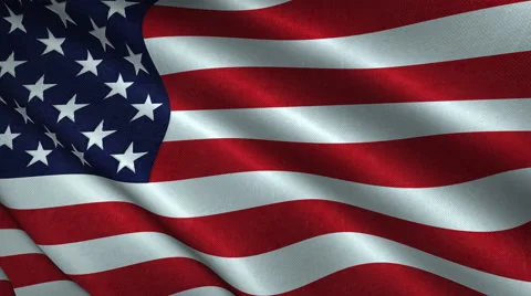 American Flag Flying in the Wind Looping 3D Animation Vidéo 66005733