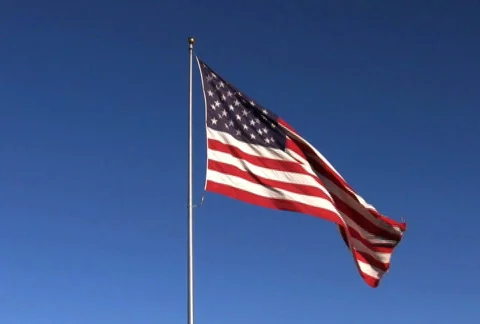 American Flag Stock Footage 72602