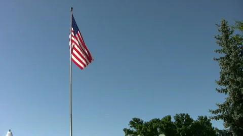 American Flag Stock Footage 481784