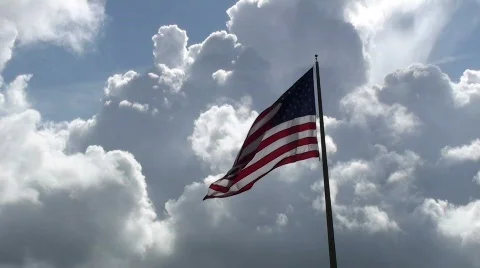American Flag Stock Footage 734152