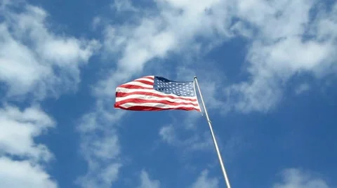 American Flag Video stock 1024511