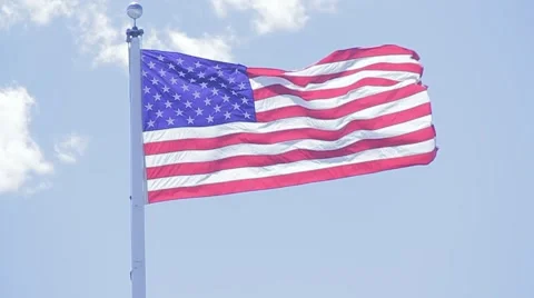 American Flag Stock Footage 5941619