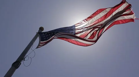 American Flag Stock Footage 6555054