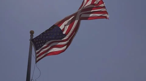 American Flag Stock Footage 6559011