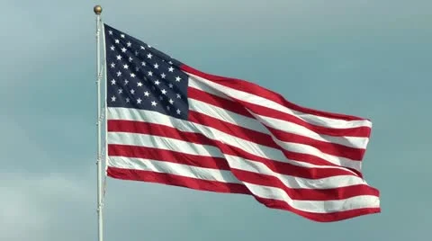 American Flag Stock Footage 12208021