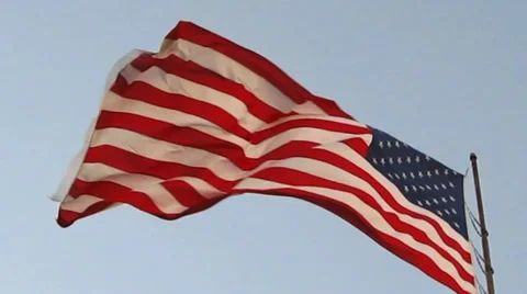 American Flag Stock Footage 12625089