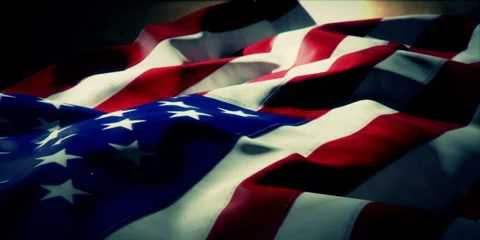 American flag Video stock 32449589