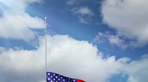AMERICAN FLAG Stock Footage 44260610