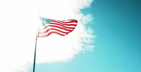 AMERICAN FLAG Stock Footage 63998995