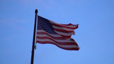 American Flag Stock Footage 87094039