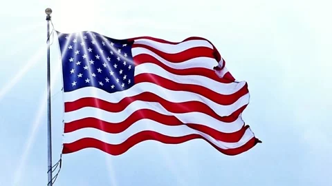 American flag Stock Footage 154359272