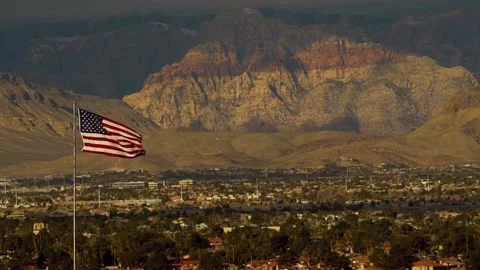 American flag Stock Footage 234550890