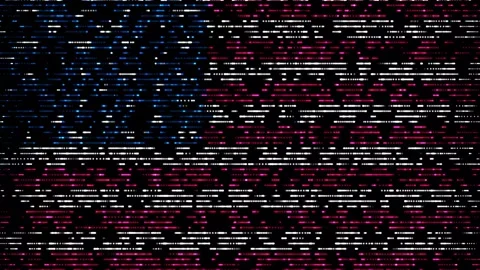 American Flag Fractal Loop Background Seamless Loop 스톡 동영상 151424493