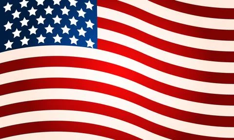 American flag fragment wavy vector background for US national day celebrati.. Stock Illustration