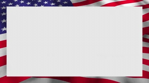American Flag Frame Loop On Alpha Stock Footage 305822093