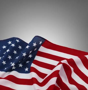 American flag on grey background Foto stock