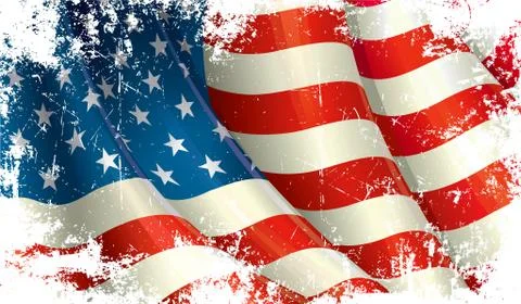 American Flag Grunge Stock Illustration