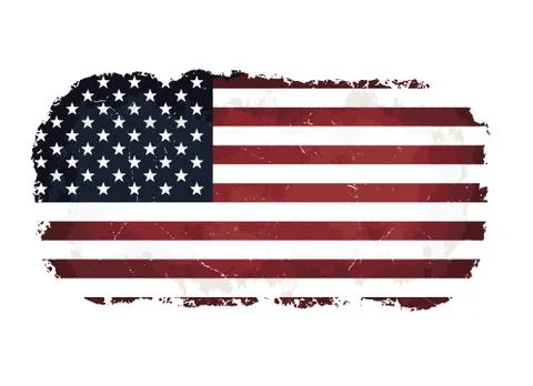 American flag grunge vector Stock Illustration