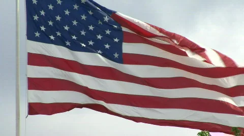 American Flag HD 01 Video stock 458783