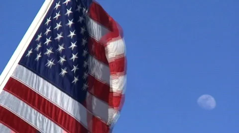 American Flag HD Stock Footage 792296