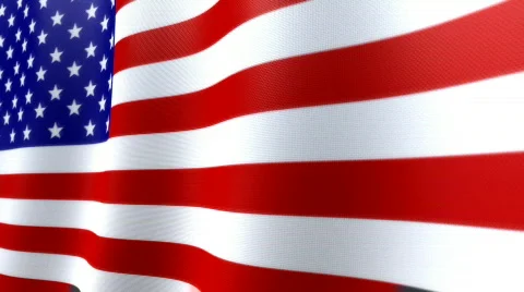 American Flag HD Loop - nice texture Video stock 507721